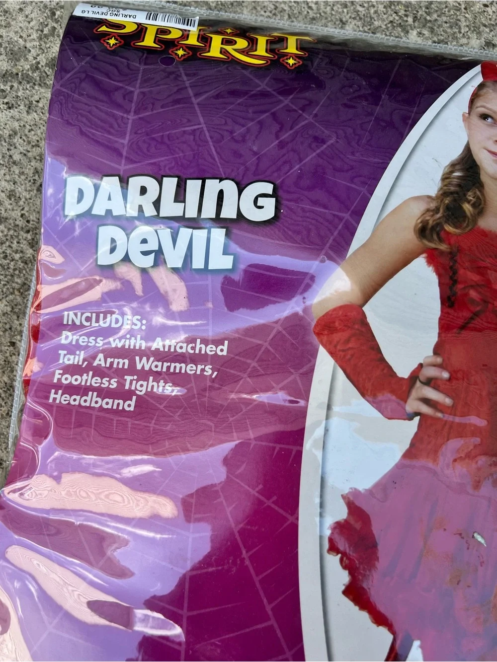 Spirit Halloween Darling Devil Kids Costume Red Large - Picture 6 of 7